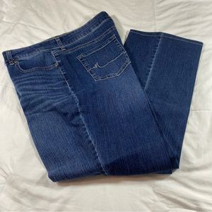 Maurices Mid Rise Relaxed Jeans Blue Jeans Sz 14Reg Embroidered Pockets …